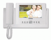 CDV-72BE White Commax 7 дюймовый видеодомофон с трубкой на 4 камеры